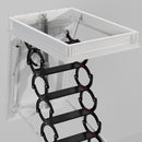 13 Steps Electirc Acctic Ladder Aluminum Folding 12-15ft Remote For Loft Home