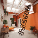 13 Steps Electirc Acctic Ladder Aluminum Folding 12-15ft Remote For Loft Home