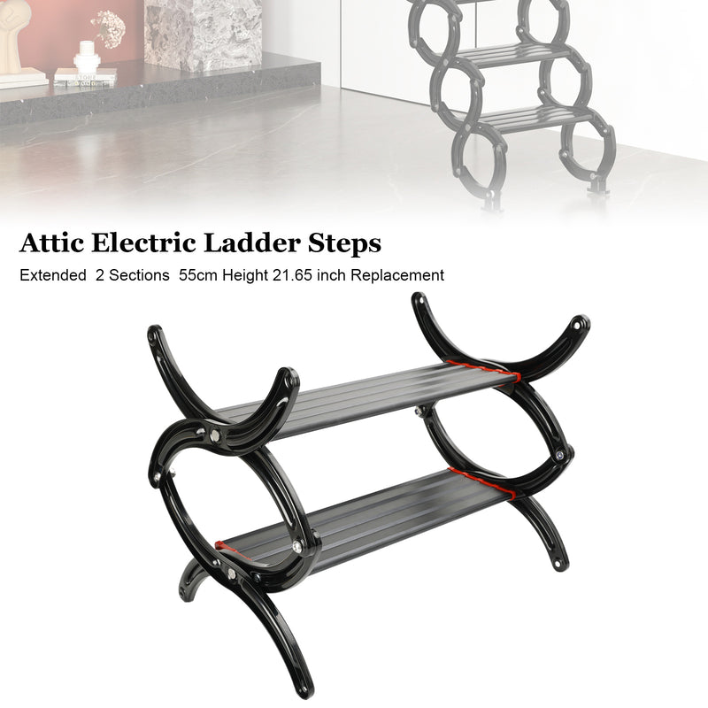 Attic Electric Ladder Steps Extended 2 Sections 55cm Height 21.65 inch Replace
