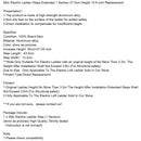 Attic Electric Ladder Steps Extended 2 Sections 55cm Height 21.65 inch Replace