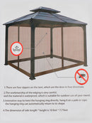 Outdoor Tent Anti-Mosquito Net Four-Corner Garden Courtyard Gazebo Net Cloth