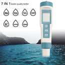7 In 1 Digital Salinity PH TDS TEMP SG EC ORP Tester Water Quality Monitor Meter