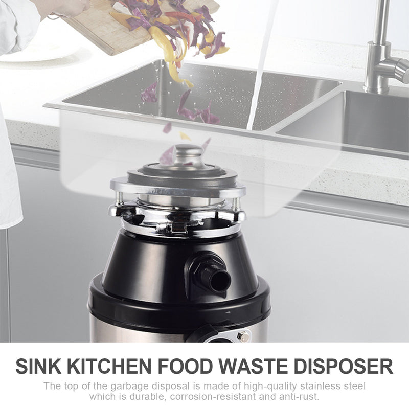 Garbage Disposal 3/4 HP 2800 RPM Under Sink Kitchen Food Waste Disposer w/ Plug