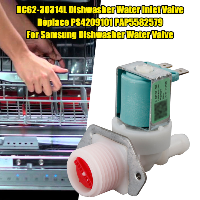Water Inlet Valve DC62-30314L For Samsung Washer PS4209101 PAP5582579