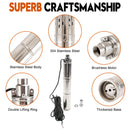 3" 24V 350W MPPT Screw Solar Bore Pump Submersible Deep Well Hole Steel