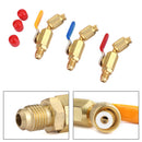 Areyourshop 3Pc Color Coded Shut Valves AC HVAC Refrigeration Charging Hoses For R410A R134A