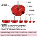 04529 For PPRK6 Plastic Pipe Fitting Reamer 6 Piece Kit For1/2" Drills