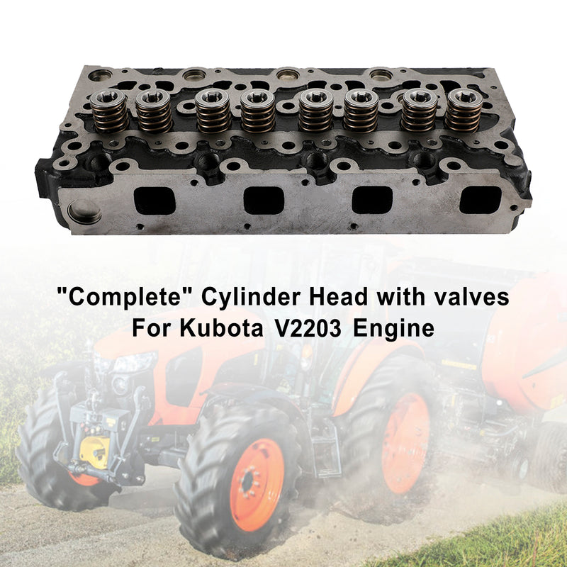 Complete Cylinder Head With Valves For Kubota V2203 V2203T V2203E V2203B
