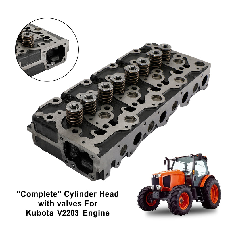 Complete Cylinder Head With Valves For Kubota V2203 V2203T V2203E V2203B