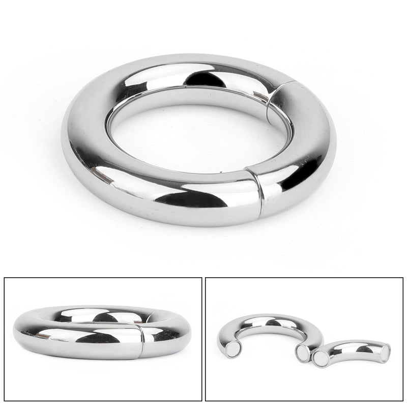 Men Enhancer Ring 30mm Ball Stretcher Magnetic Stainless Steel Weight