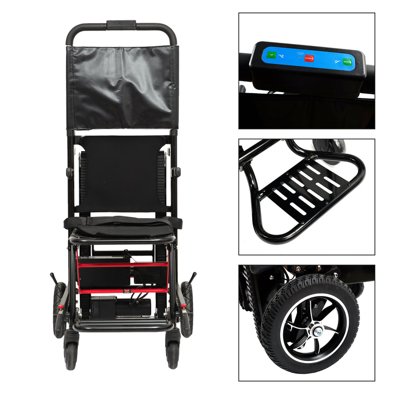 Large Wheel Motorized Climbing Wheelchair Stair Lifting Chair Elevator Disabled