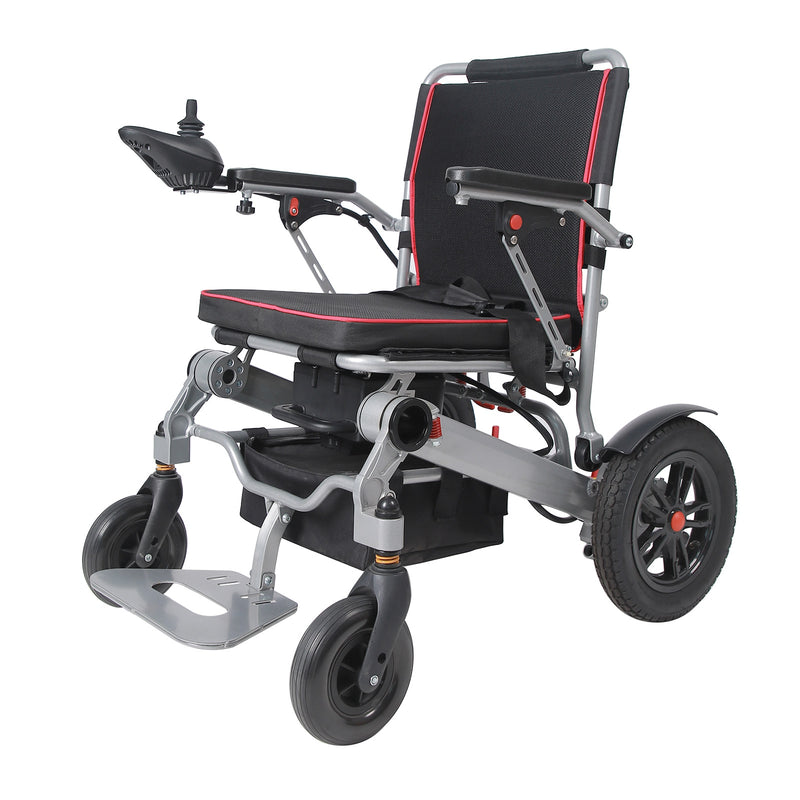 Seniors Compact Portable Airline Approved Electric Wheelchair for Adults Intelligent Power Wheelchairs Lightweight Foldable All Terrain Motorized Wheelchair
