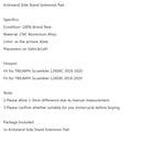 2019-2020 TRIUMPH Scrambler 1200XC 1200XE Kickstand Sidestand Plate Pad