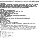 Disco Party DJ Lighting 80W 8LED RGBW Spider Moving Head Stage Lighting Beam DMX