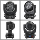 2PCS DMX 19x15W RGBW 4in1 LED Wash Zoom Moving Head Beam Light DJ Party Stage Light