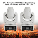 2 Moving Head 120W 8Gobo Stage Lighting RGBW LED DJ DMX Beam Bar Party Light