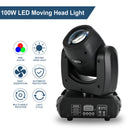 Party Disco DJ Light 100W 8Prism LED Beam Gobo Moving Head Stage Lighting DMX