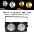 200W COB LED Par Light DMX Stage DJ Disco Audience Blinder Light Warm Cool White