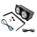 200W COB LED Par Light DMX Stage DJ Disco Audience Blinder Light Warm Cool White