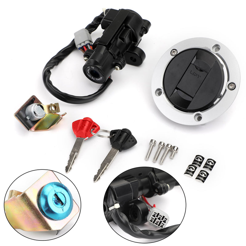 Ignition Switch Fuel Gas Cap Seat Lock Keys For Suzuki GSXR 600 750 1000 05-18 Generic