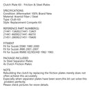 Areyourshop Clutch Kit Iron& Friction Plates fit for Suzuki DS80 JR80 RM80