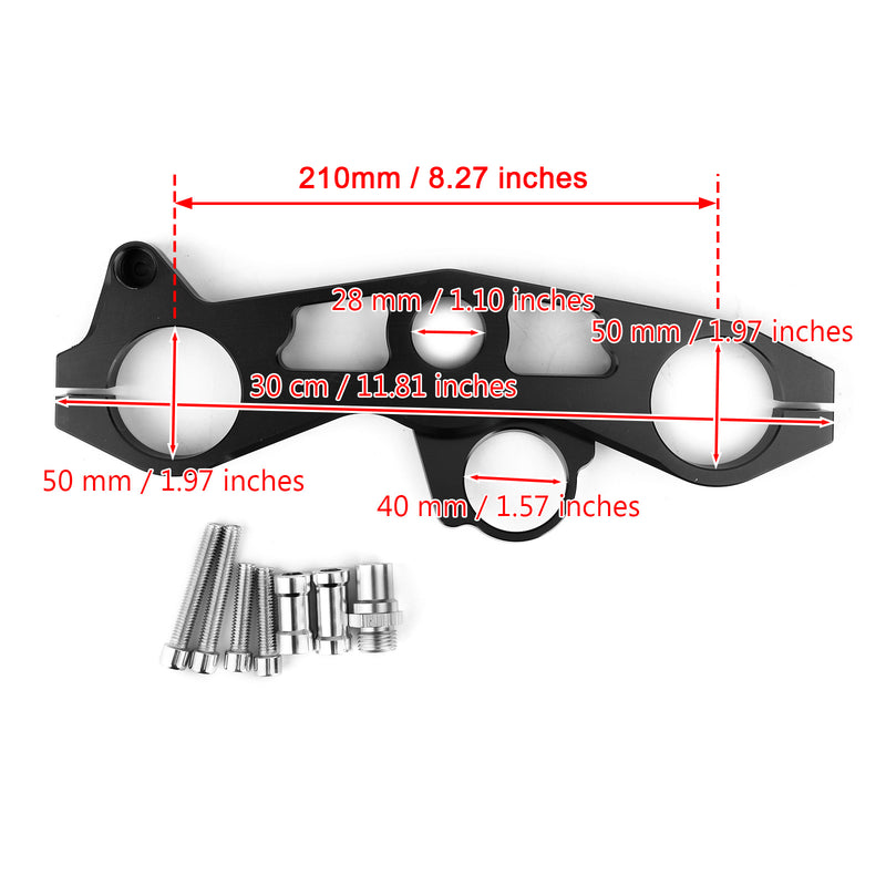 Lowering Triple Tree Front End Upper Top Clamp for Kawasaki Ninja ZX6R 09-12 Generic