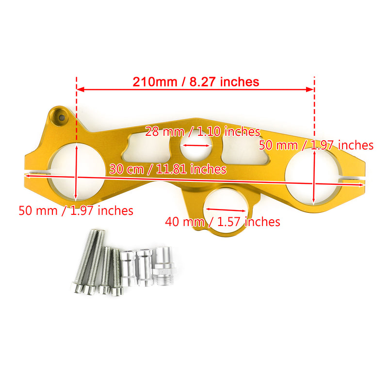 Lowering Triple Tree Front End Upper Top Clamp for Kawasaki Ninja ZX6R 09-12 Generic