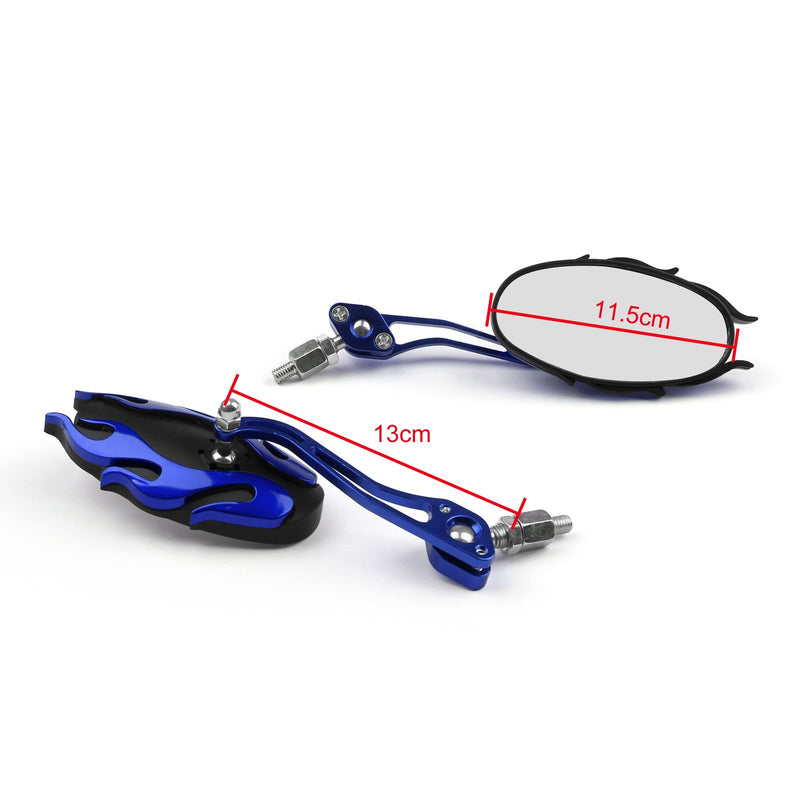 Universal Motorcycle Rearview Mirrors Rear View Mirror 8mm 10mm Generic