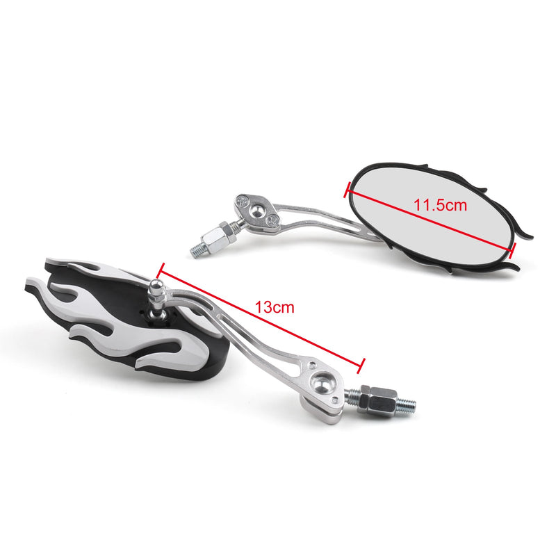 Universal Motorcycle Rearview Mirrors Rear View Mirror 8mm 10mm Generic