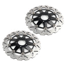 Pair Front Brake Disc Rotor For Kawasaki ZX-12R ZX1200 Ninja ZX12R 2004-2006