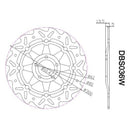 Pair Front Brake Disc Rotor For Kawasaki ZX-12R ZX1200 Ninja ZX12R 2004-2006