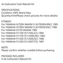4 Sets Carburetor Repair Kit for Yamaha XJ700 Maxim X 700 XJ750 FJ1100 FJ1200 Generic