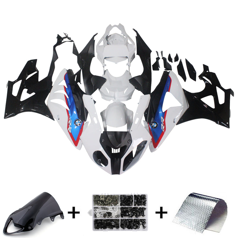 Fairings for 2009-2014 BMW S1000RR White Black SRR  Generic