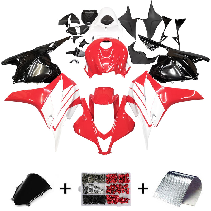 ABS Injection Mold Bodywork Full Fairing Kit For Honda CBR600RR 2009-2012 Red White Generic