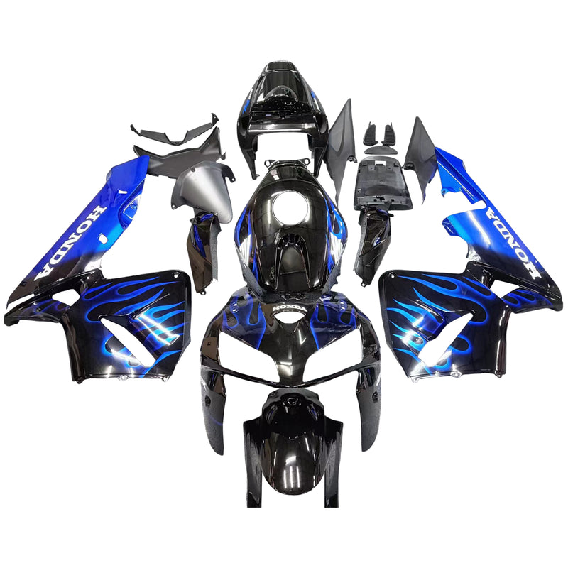 Fairings 2005-2006  Honda CBR 600 RR Black & Blue Flame  Generic