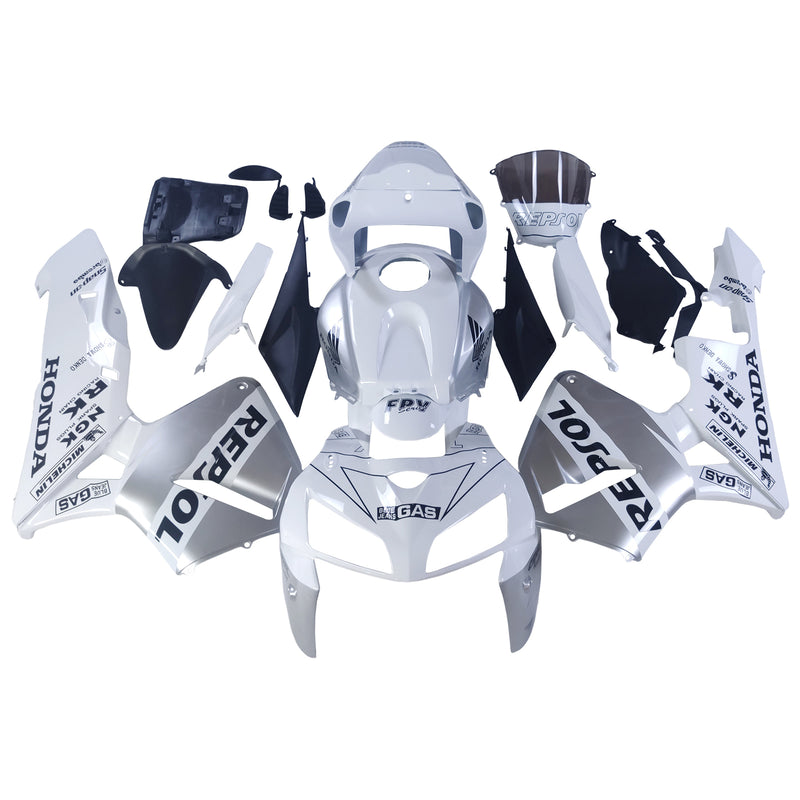 Fairings 2005-2006 Honda CBR 600 RR White & Silver Repsol  Generic