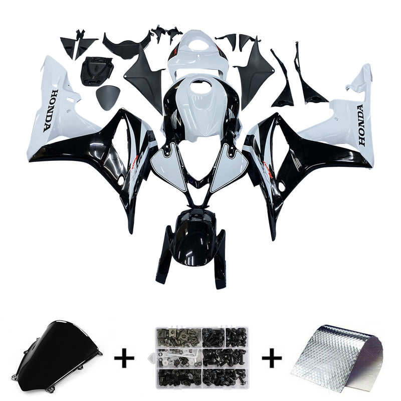 Fairings 2007-2008 Honda CBR 600 RR Black & White CBR  Generic