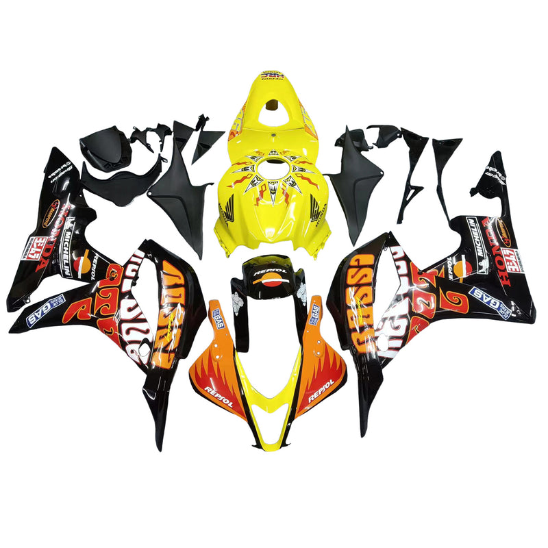 Fairings 2007-2008 Honda CBR 600 RR Yellow Black Valentino Rossi Racing Generic