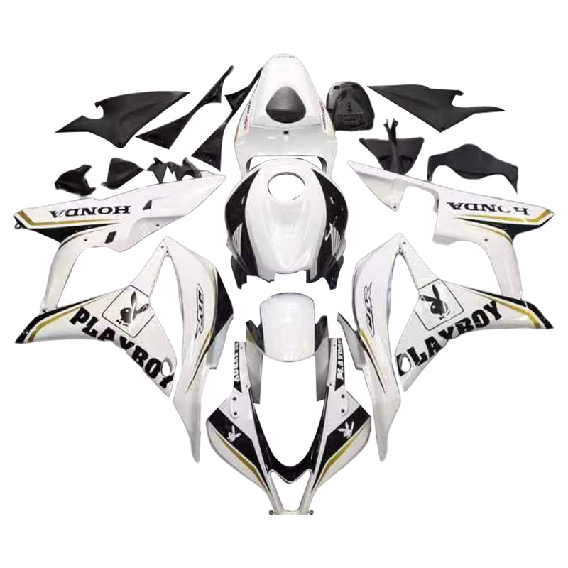 Fairings 2007-2008 Honda CBR 600 RR White & Black Playboy Racing Generic