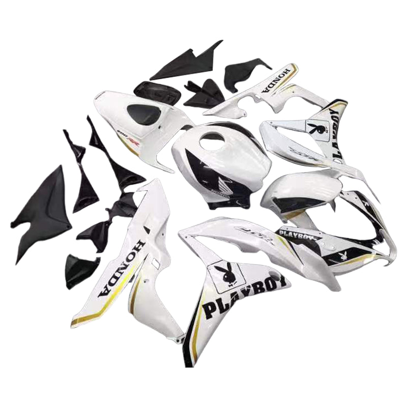 Fairings 2007-2008 Honda CBR 600 RR White & Black Playboy Racing Generic