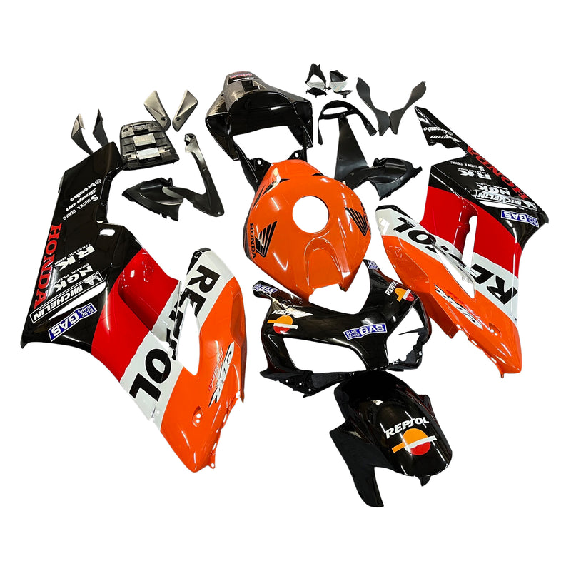 Fairings 2004-2005 Honda CBR 1000 RR Black Orange Repsol  Generic