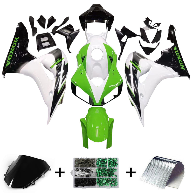 Fairings 2006-2007 Honda CBR 1000 RR White Green Black CBR Honda  Generic