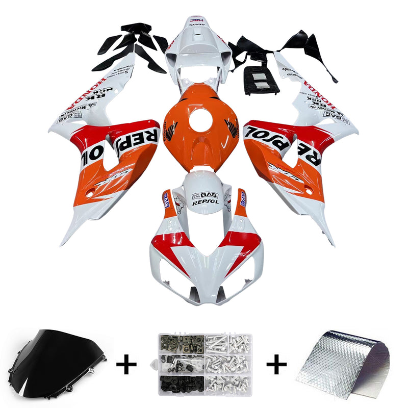 Fairings 2006-2007 Honda CBR 1000 RR White Orange Repsol  Generic