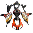 Fairings 2006-2007 Honda CBR 1000 RR Black Valentino Rossi   Generic
