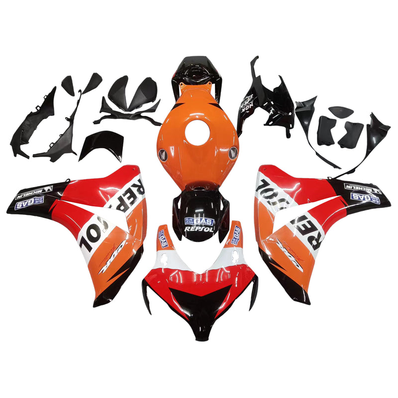 Fairings 2008-2011 Honda CBR 1000 RR Black Orange Repsol  Generic