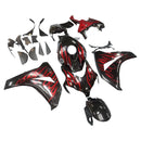 Fairings 2008-2011 Honda CBR 1000 RR Black & Cherry Red Flame  Generic