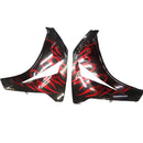 Fairings 2008-2011 Honda CBR 1000 RR Black & Cherry Red Flame  Generic