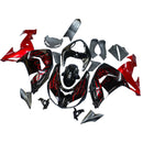 Red Flames Injection Fairing Kit Plastic Fit for Kawasaki ZX10R 2006 2007 Generic