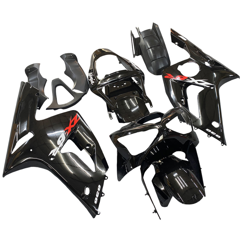 Fairings 2003-2004 Kawasaki ZX6R 636 Black Ninja Racing Generic