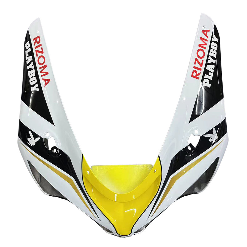 Fairings 2005-2006 Kawasaki ZX6R 636 Black White Yellow Playboy Racing Generic